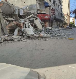 Zerstörte Gebäude im Gazastreifen. Foto: Ärzte der Welt