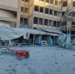 Zerstörtes Gesundheitszentrum von Ärzte der Welt in Gaza-Stadt. Foto: Ärzte der Welt 
