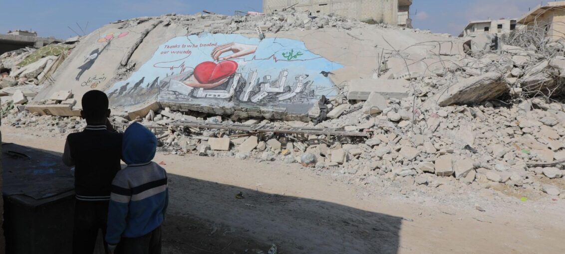 Ärzte der Welt steht den Menschen in den Erdbebengebiet noch immer zur Seite. Foto: Bakr Al Kasem Ärzte der Welt im Einsatz im Erdbebengebiet. Bakr Al Kasem