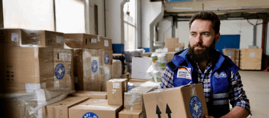 Ärzte der Welt Mitarbeitende verteilen medizinische Hilfsgüter. © Till Mayer