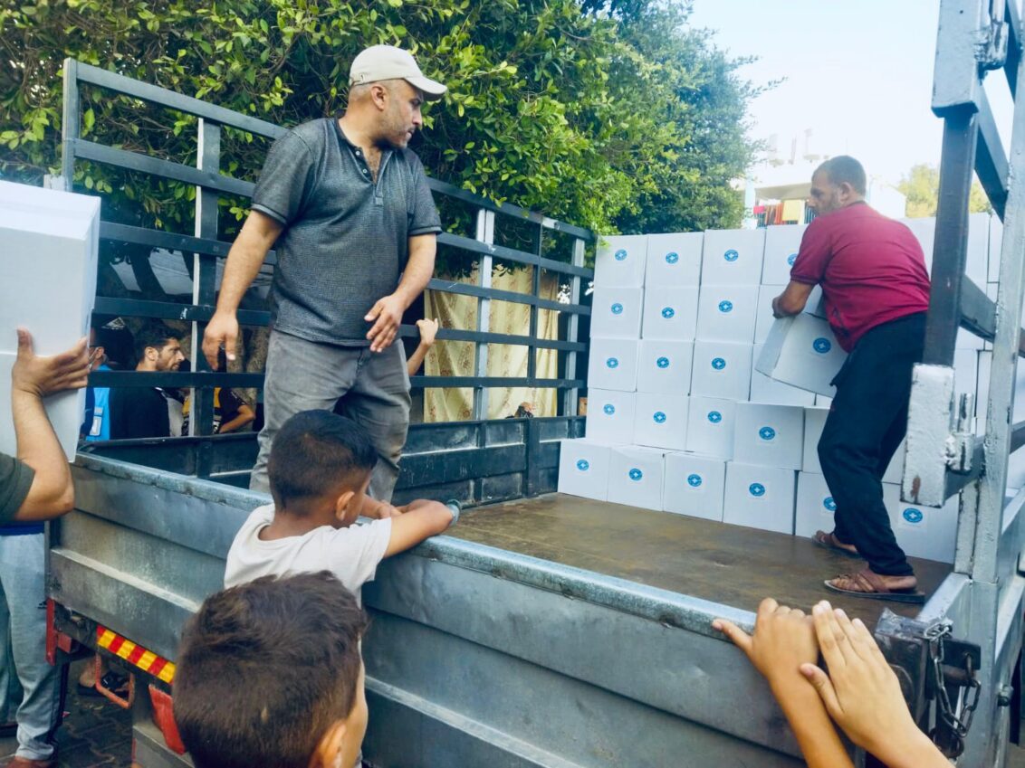 Lieferung für die Menschen in Gaza