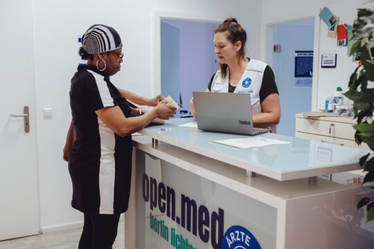 Flyer Projekt open.med – Berlin-Lichtenberg