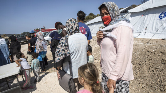 Geflüchtete Frauen und Kinder in Griechenland. ©Yiannis Yiannakopoulos