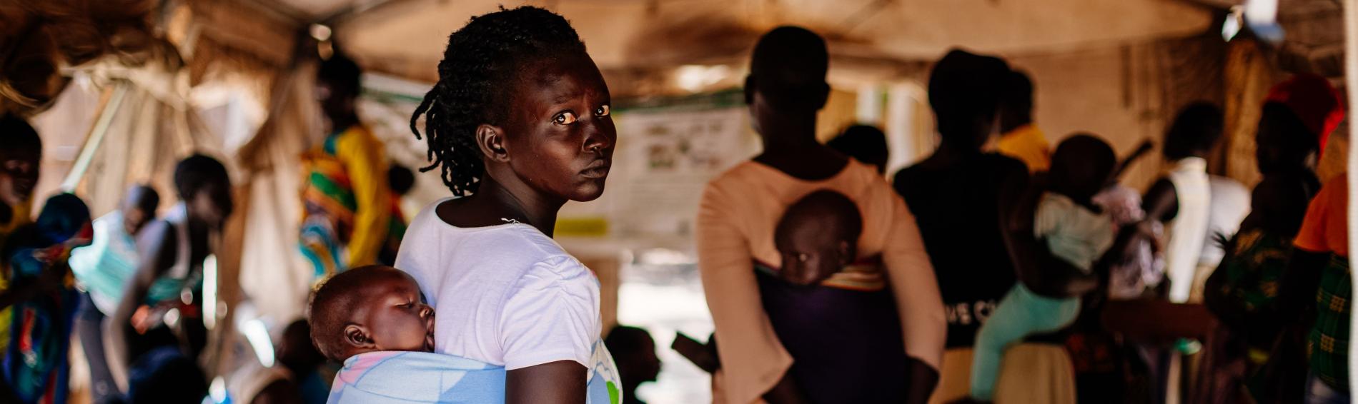 Der Schwerpunkt unserer Arbeit im Bidibidi Camp liegt auf der Mutter-Kind-Gesundheit