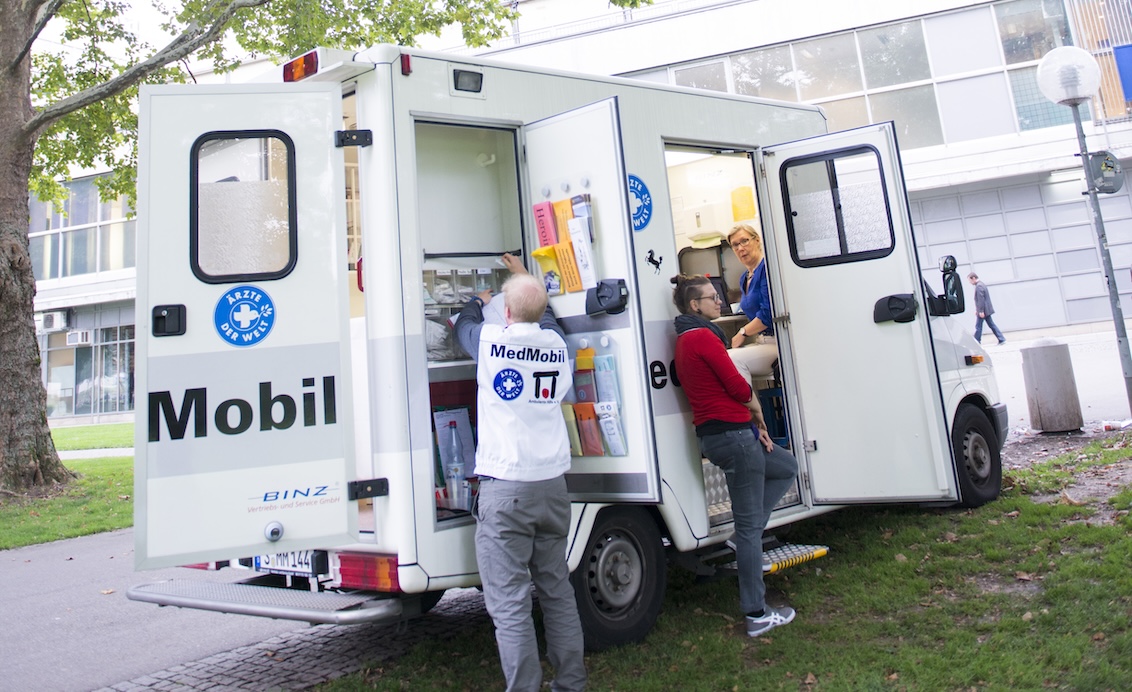 Unser MedMobil im Einsatz in Stuttgart.
