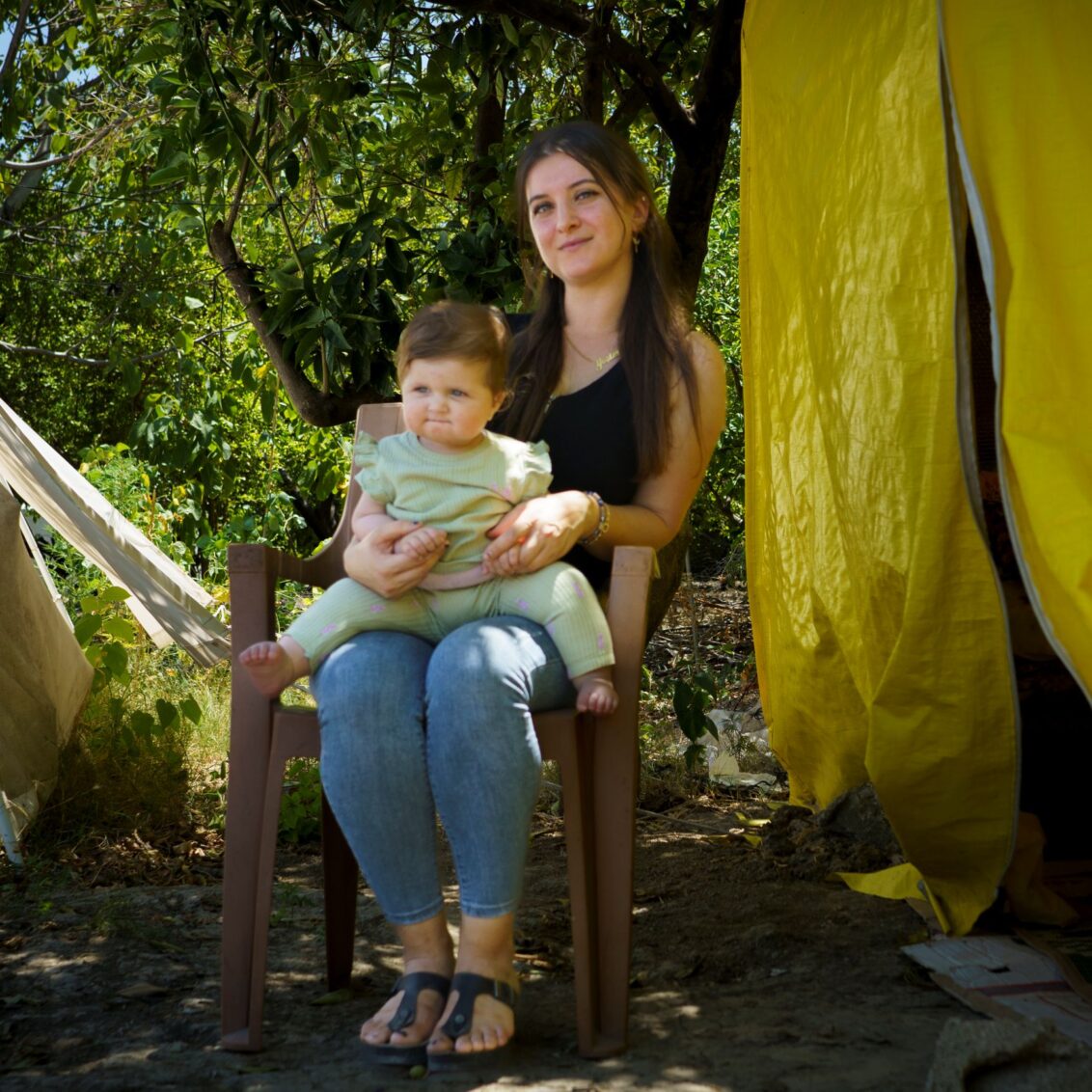Türkei: Yeşim Kapi und ihr Sohn haben das Erdbeben überlebt. © Huseyin Aldemir