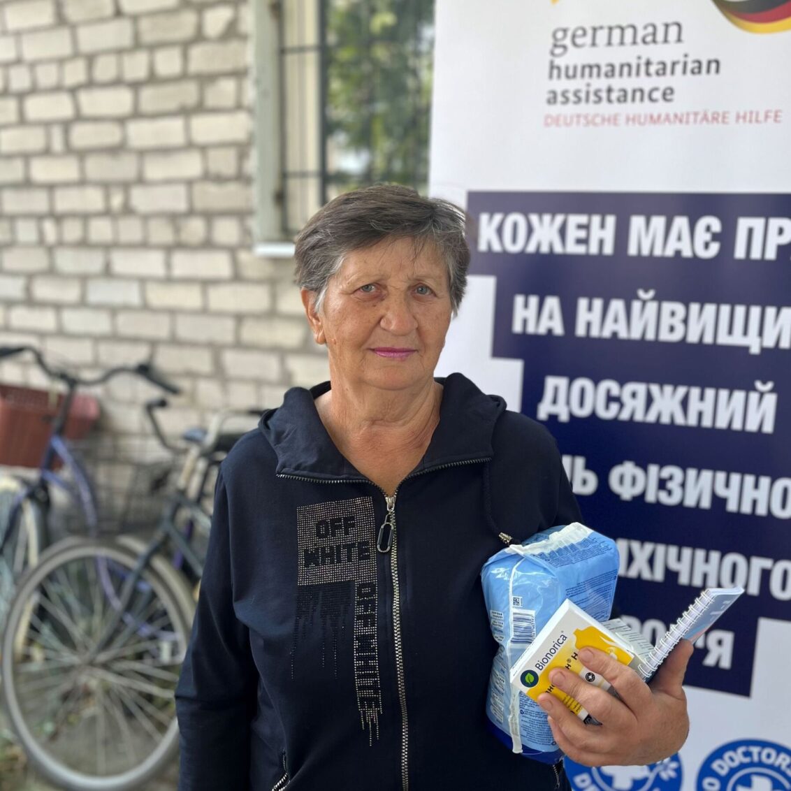 Ukraine: Patientin Valentyna Samoilenko ist zufrieden mit der Unterstützung von Ärzte der Welt. © Ärzte der Welt