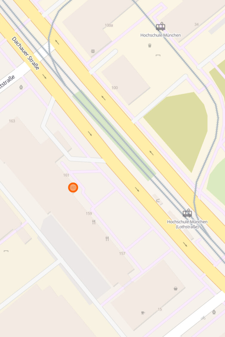 Kartenausschnitt Dachauer Straße