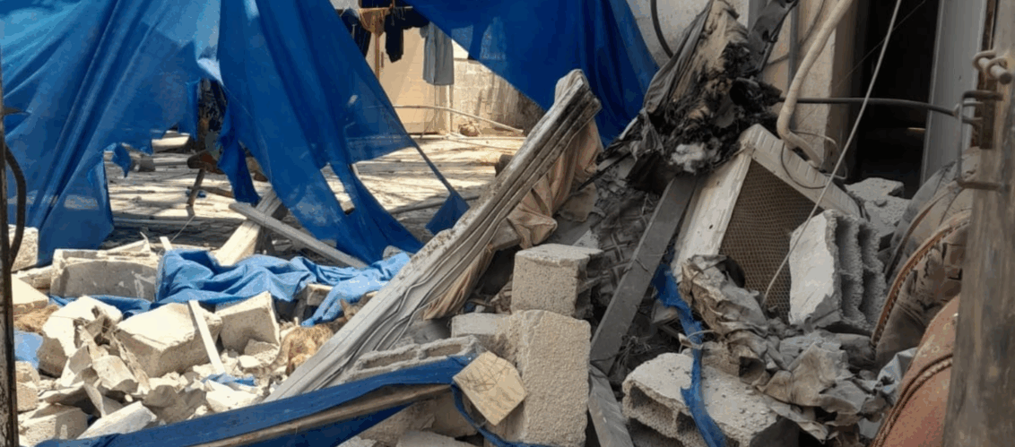 Zerstörtes Büro von Ärzte der Welt in Gaza