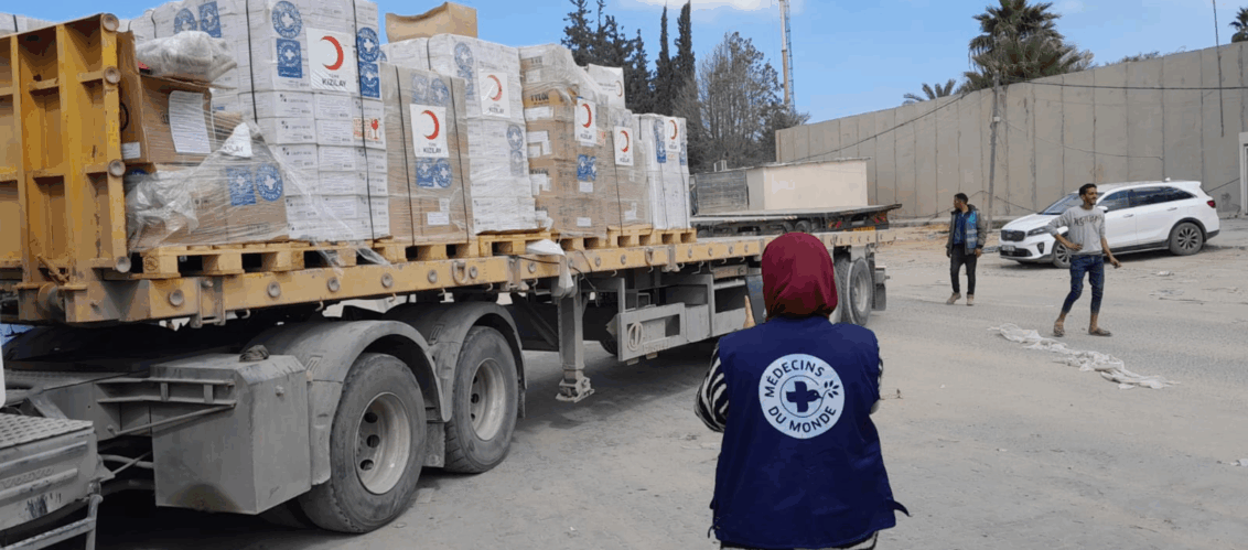 Ärzte der Welt Gaza: Lieferung von Hilfsgütern von Ärzte der Welt