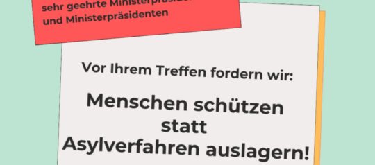 Menschen schützen statt Asylverfahren auslagern!
