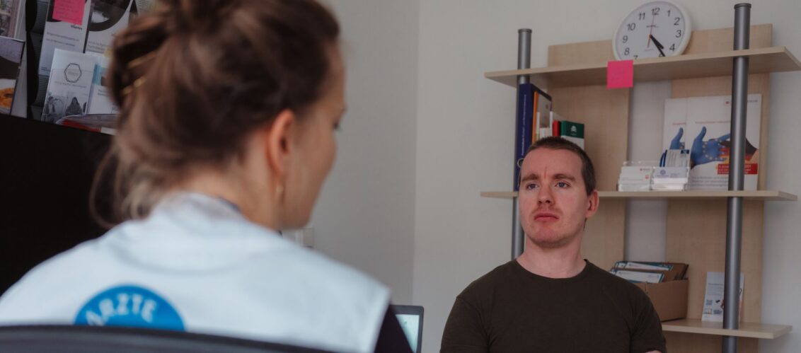 Patientengespräch bei open.med Berlin-Lichtenberg.