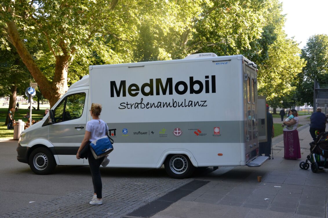Das MedMobil bietet Menschen anonym und kostenlos medizinische Hilfe in Stuttgart.