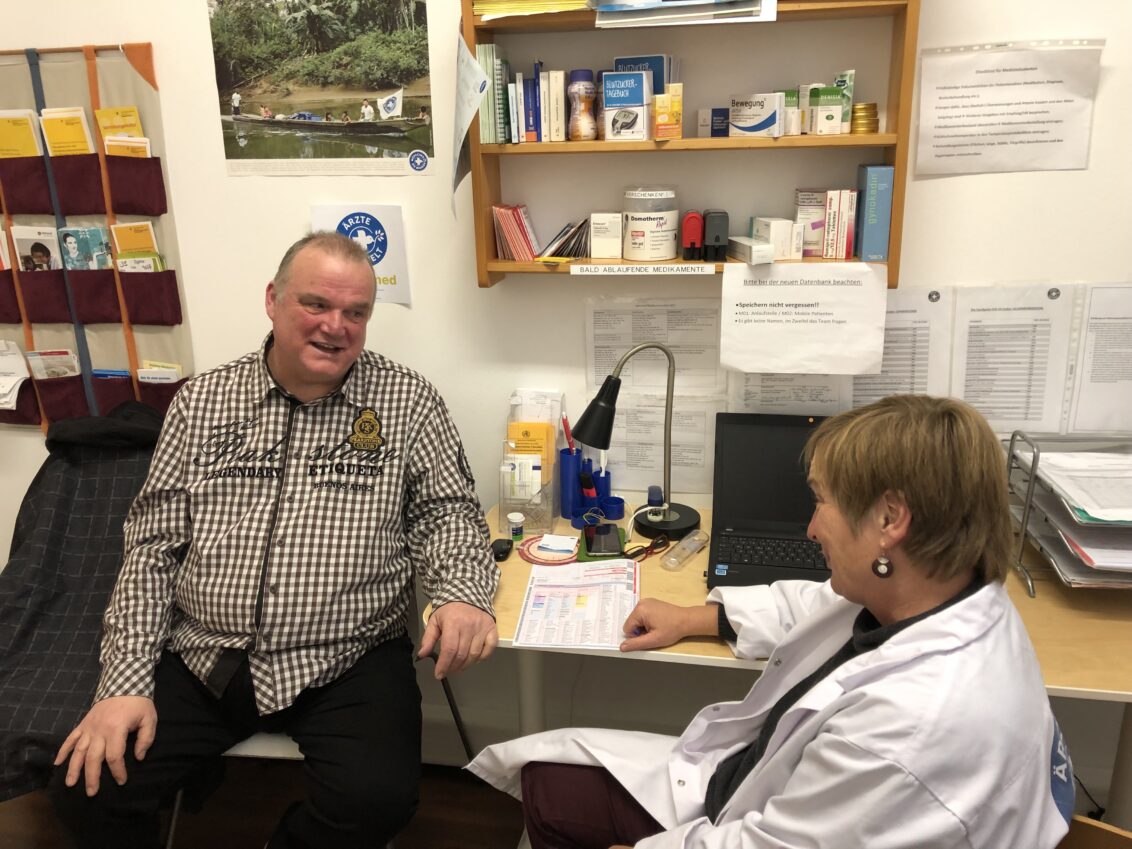 Der Patient in der open.med-Praxis in München.