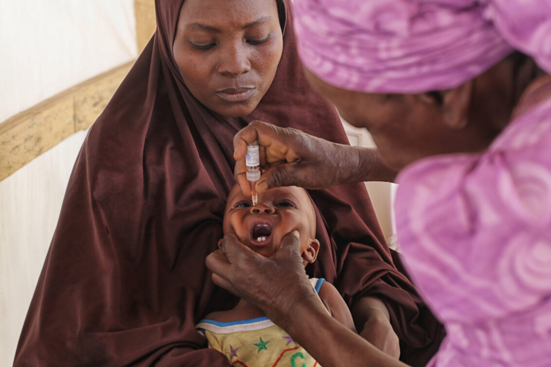 Impfung eines Kindes.