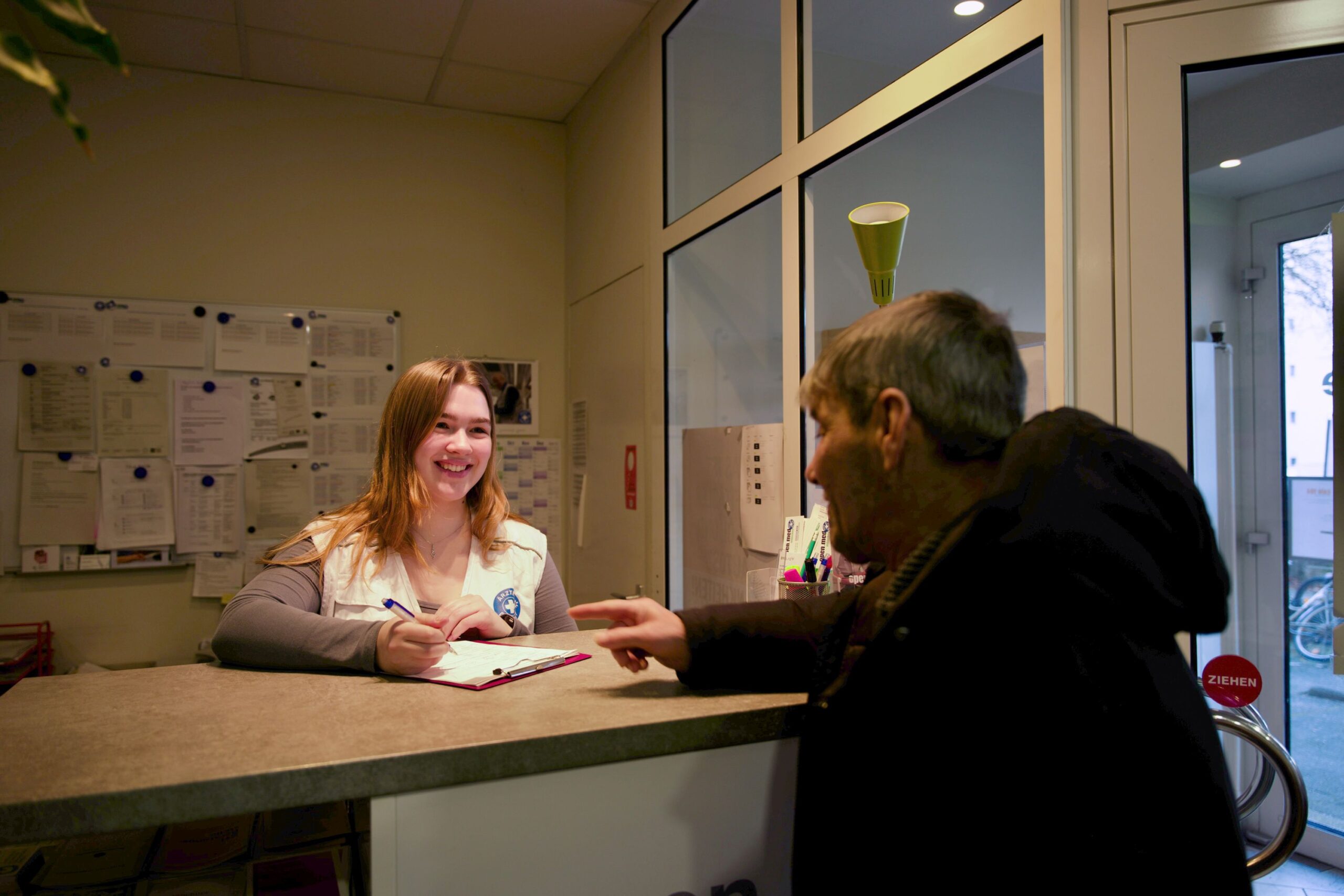 Ein Patient in der open.med Praxis in München.
