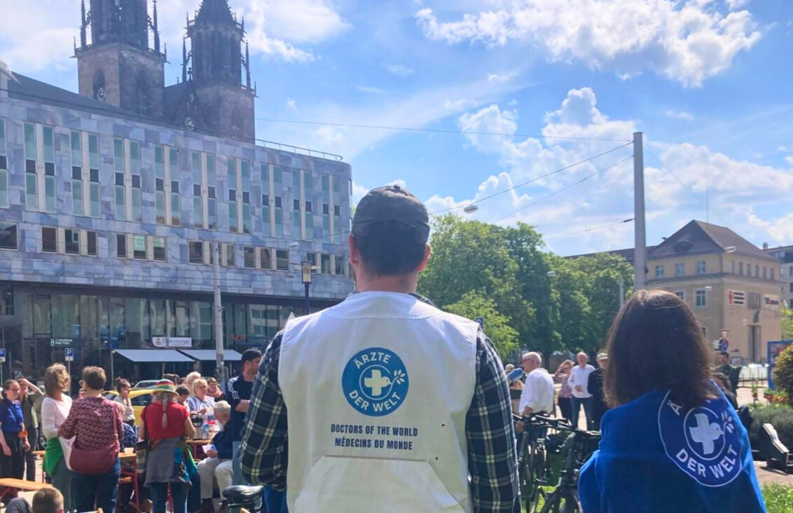 © Ärzte der Welt Mitarbeitende von Ärzte der Welt bei einer Demo in Magdeburg. © Ärzte der Welt