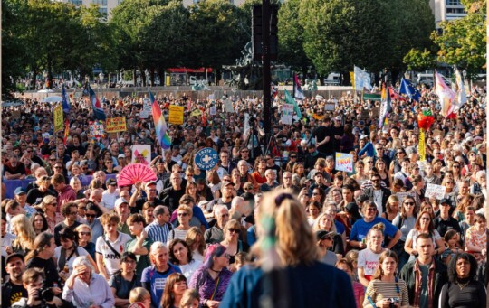 Demonstration in Berlin. © Heiner Scheiding